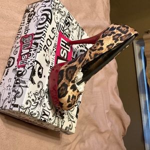BRASH leopard print and red platform stiletto heels - new in box NIB never worn